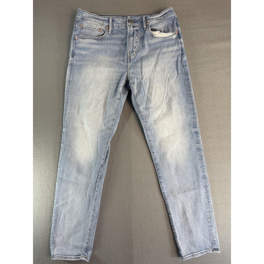 American Eagle Athletic Fit Jeans Mens 32x32 Light Wash Blue Tapered Stretch
